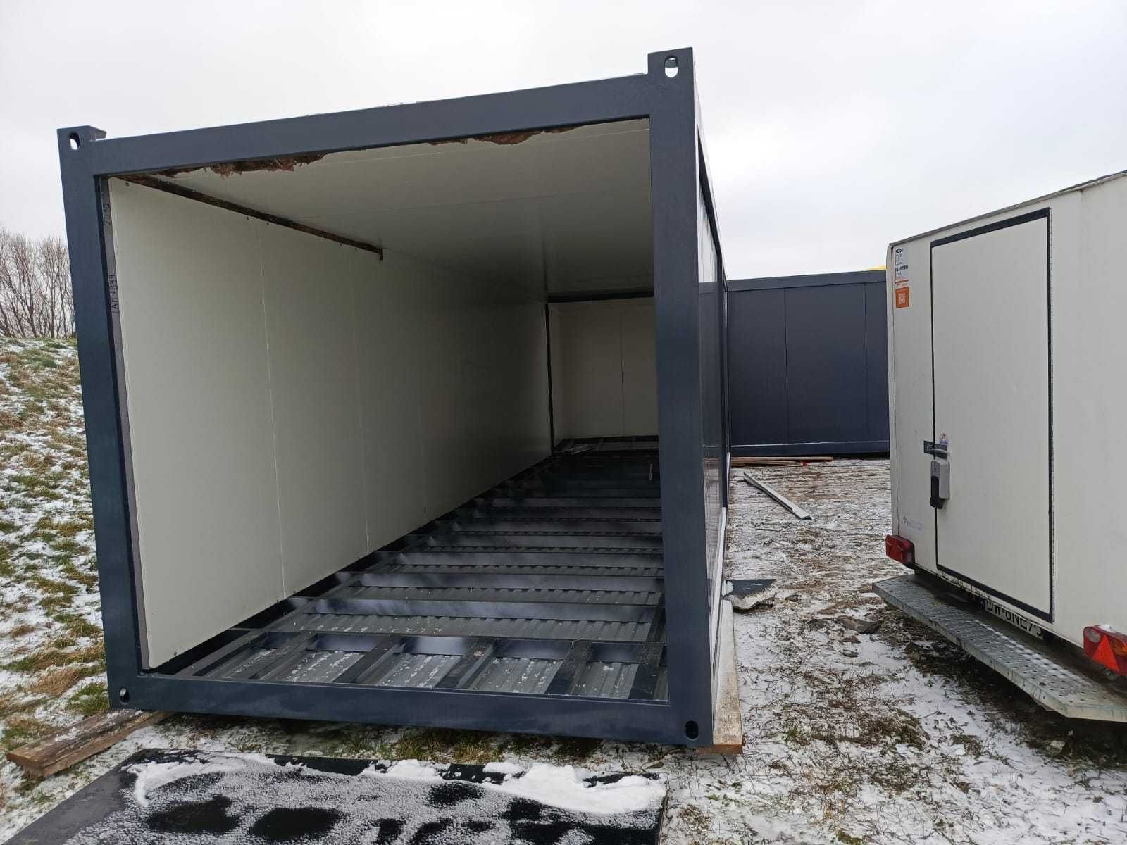 Kontener biurowy całoroczny w kształcie litery L, 6x3m 9x3m