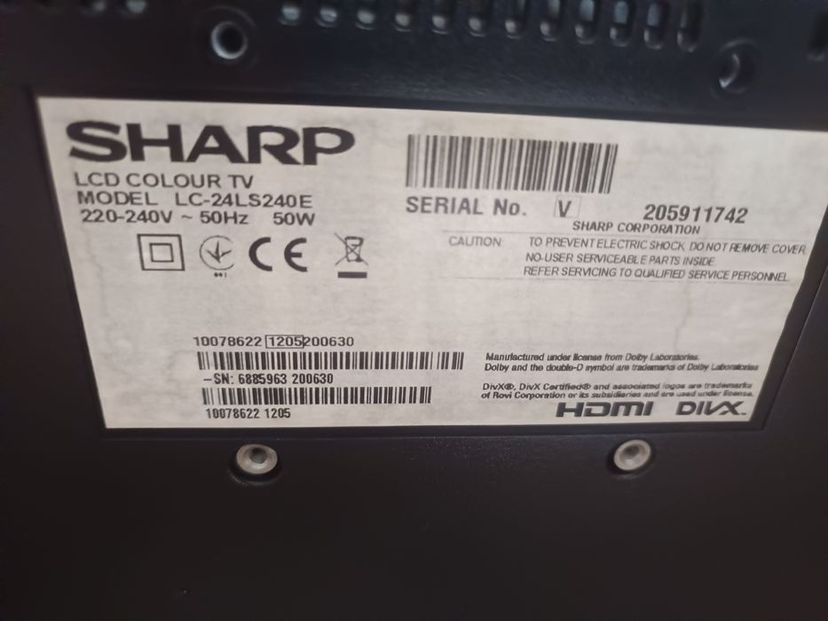 Tv Sharp 24" z pilotem