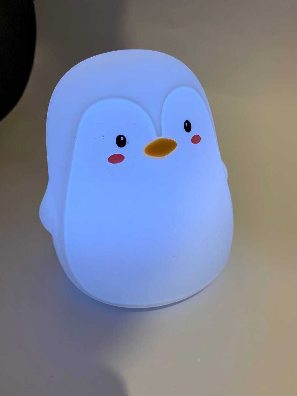 Силіконова нічна лампа у вигляді пінгвіна