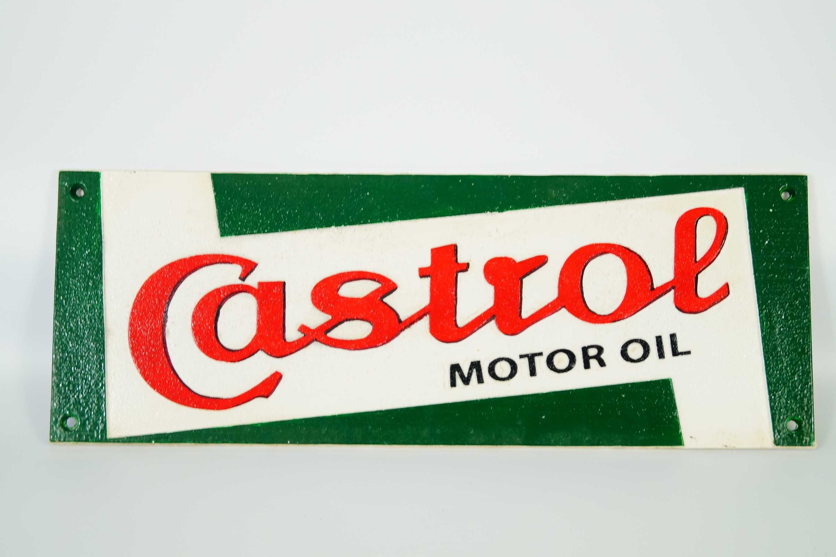 CASTROL MOTOR OIL żeliwna zawieszka szyld mechanik warsztat