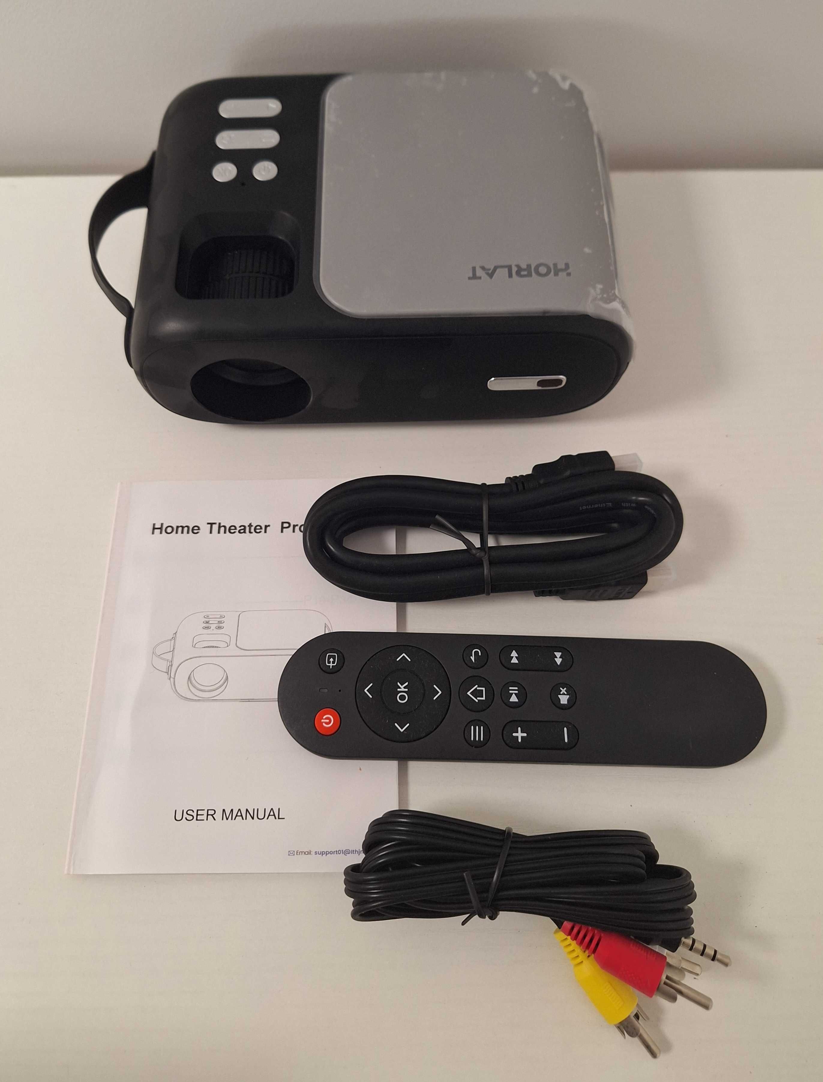 Projektor Horlat  WiFi 5G iOS USB HDMI 180'' BT CAST IOS