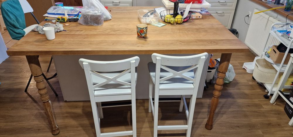 Nogi toczone dębowe 885mm do stołu / blatu / toaletki