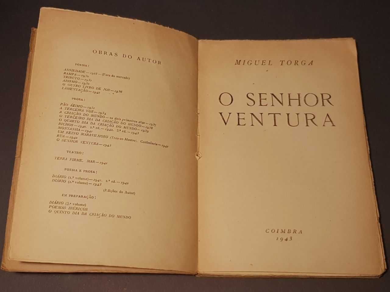 [1.ª Edição 1943] - Miguel Torga - O Senhor Ventura