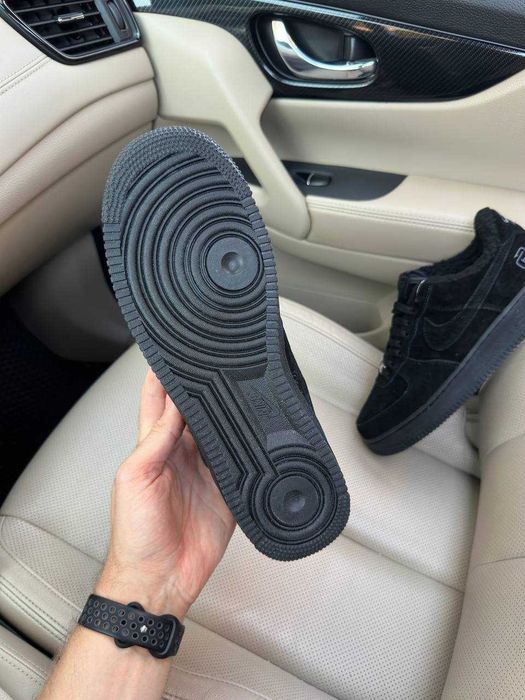 ХУТРО! Зимові Nike Air Force 1 Low Black Fur 40 41 42 43 44 45 46 найк