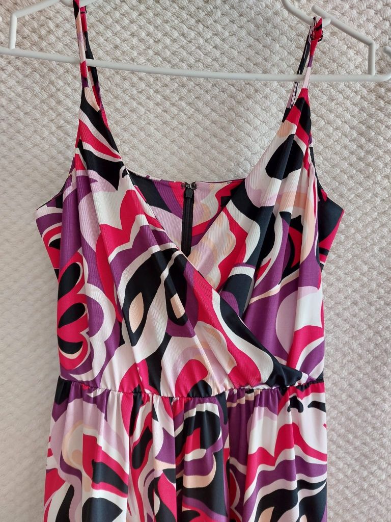 Letnia kolorowa sukienka na ramiączkach. H&M. Rozmiar38/40