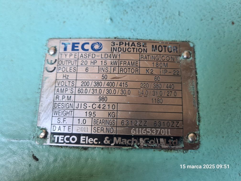 Silnik elektryczny z pompą hydrauliczna do łuparki/prasy