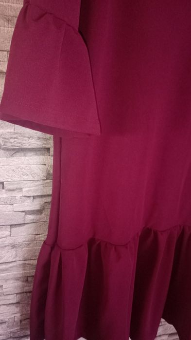 Sukienka luNa biskupi z paskiem L xl nowa falbany