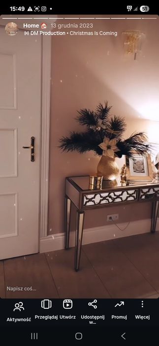 Konsola Glamour lustrzana! Luksusową!