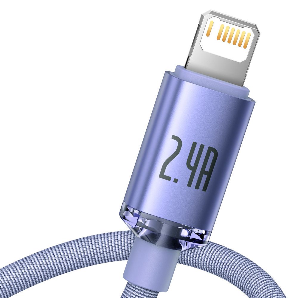 Kabel USB Lightning 2m 2.4A do szybkiego ładowania i transferu