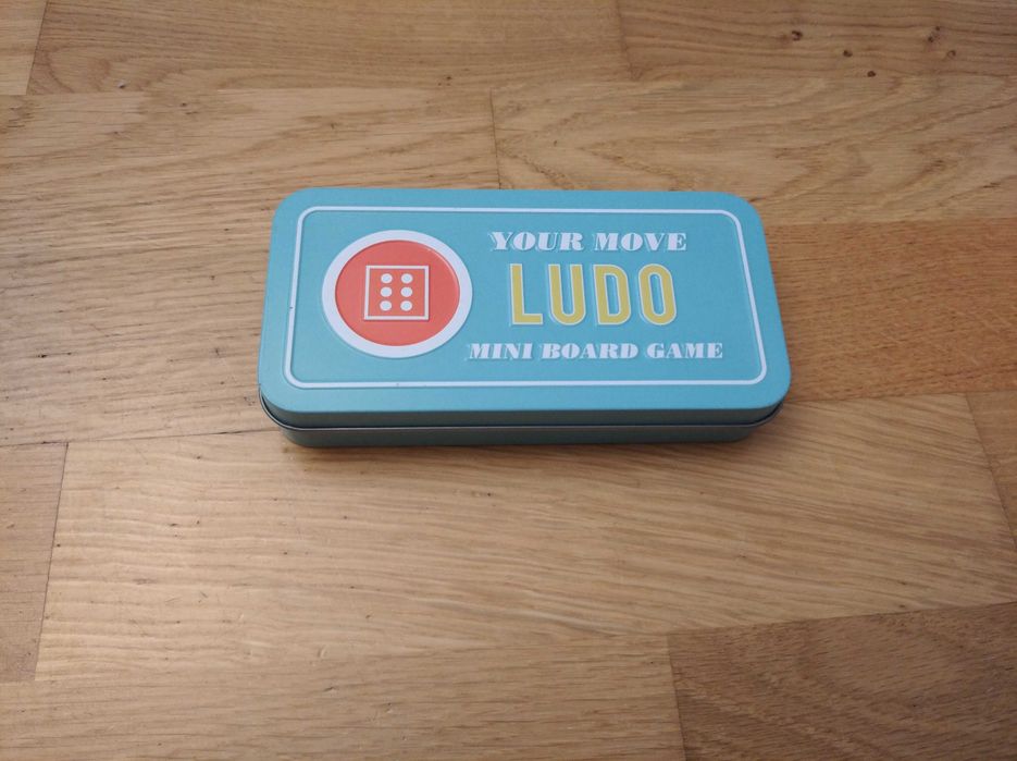 Gra Chińczyk Ludo podróżna rodzinna magnetyczna metalowe pudełko