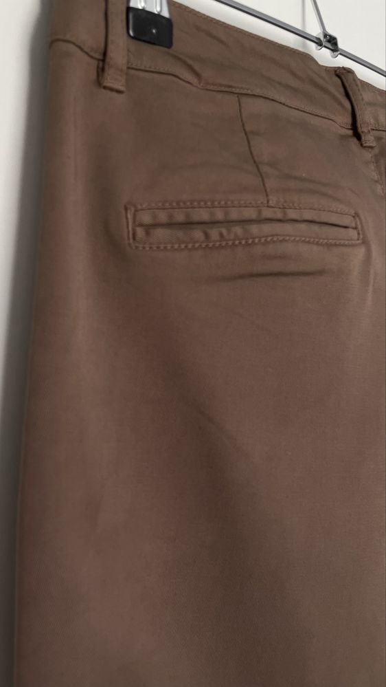 Брюки zara шоколадного кольору