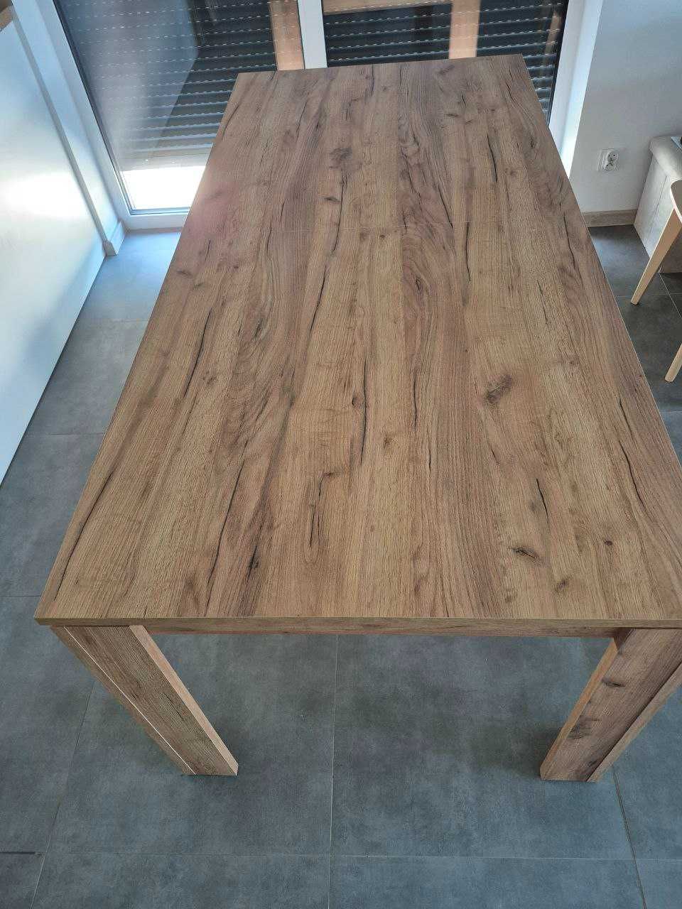 Stół LINTRUP 90×190/280 dąb – rozkładany, solidny design, jak nowy!