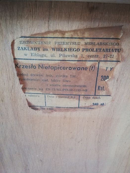 Krzesła drewniane PRL