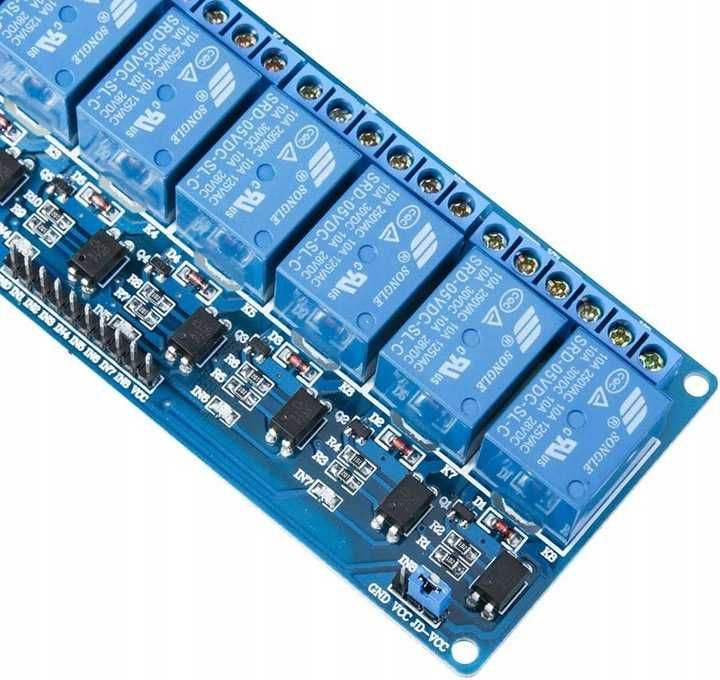 Moduł przekaźnika Elegoo DC 5 V do Arduino Uno 8-kanałowy