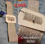 Cinto elástico rosa tamanho único novo