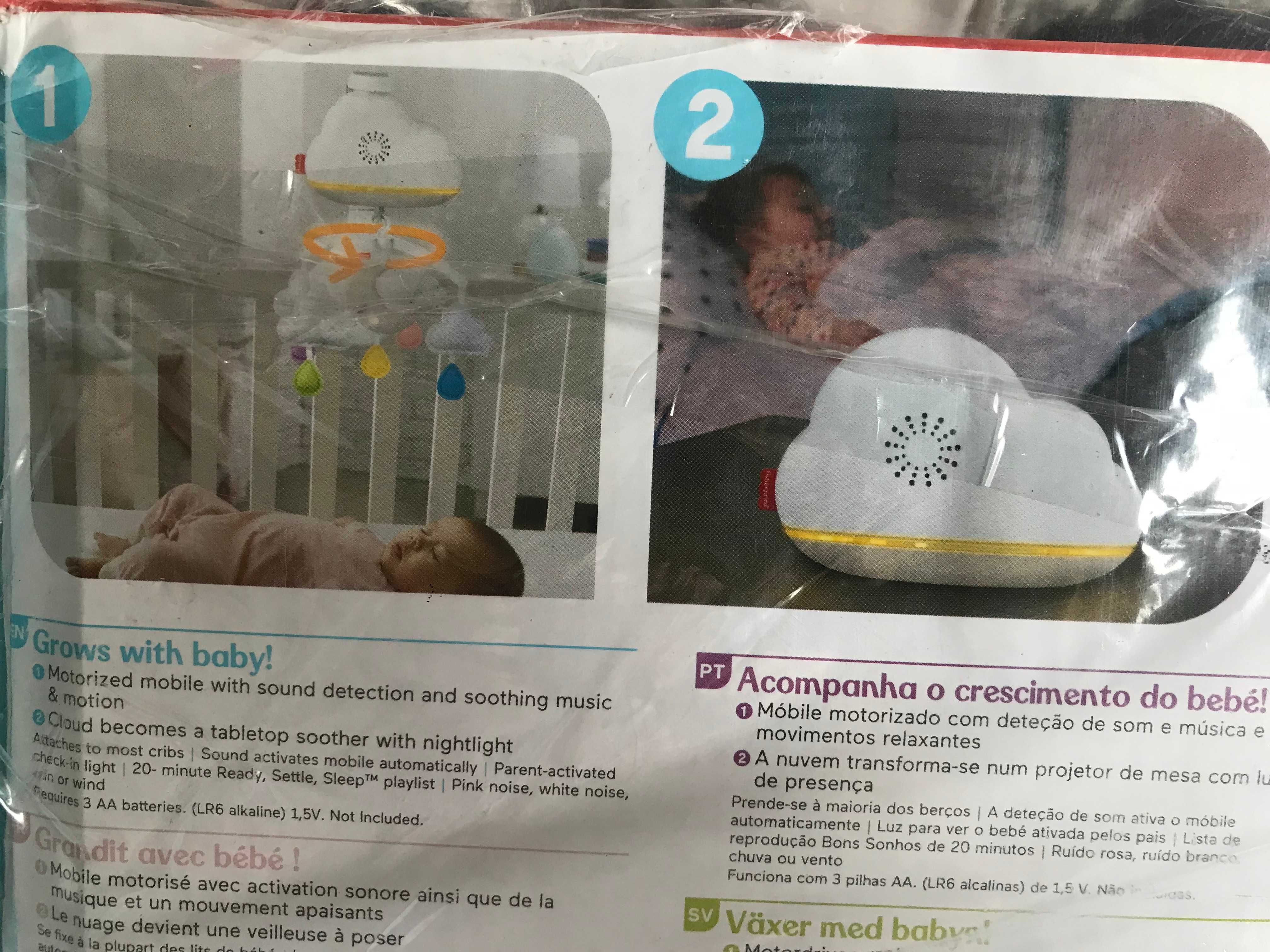 Karuzela na łóżeczko Chmurka Fisher Price -kręci się, gra, świeci