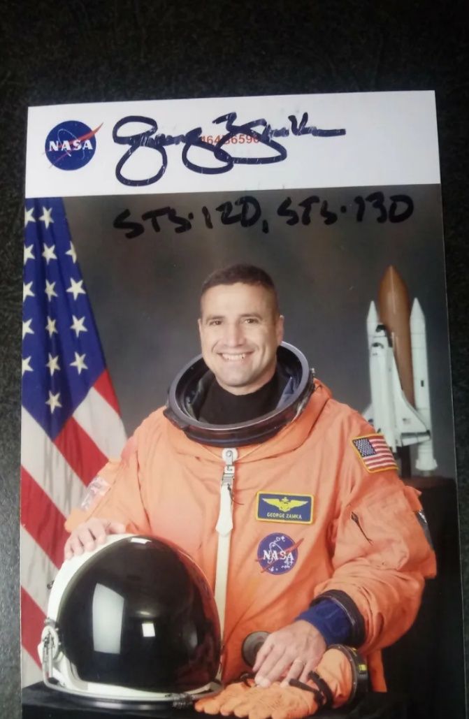 Podpis autograf George Zamka astronauta NASA 4x6