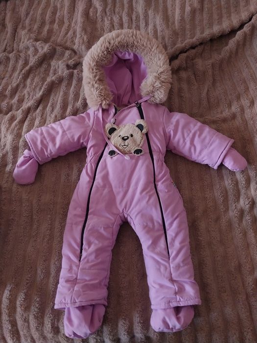 Зимовий комбінезон на дівчинку 74р.