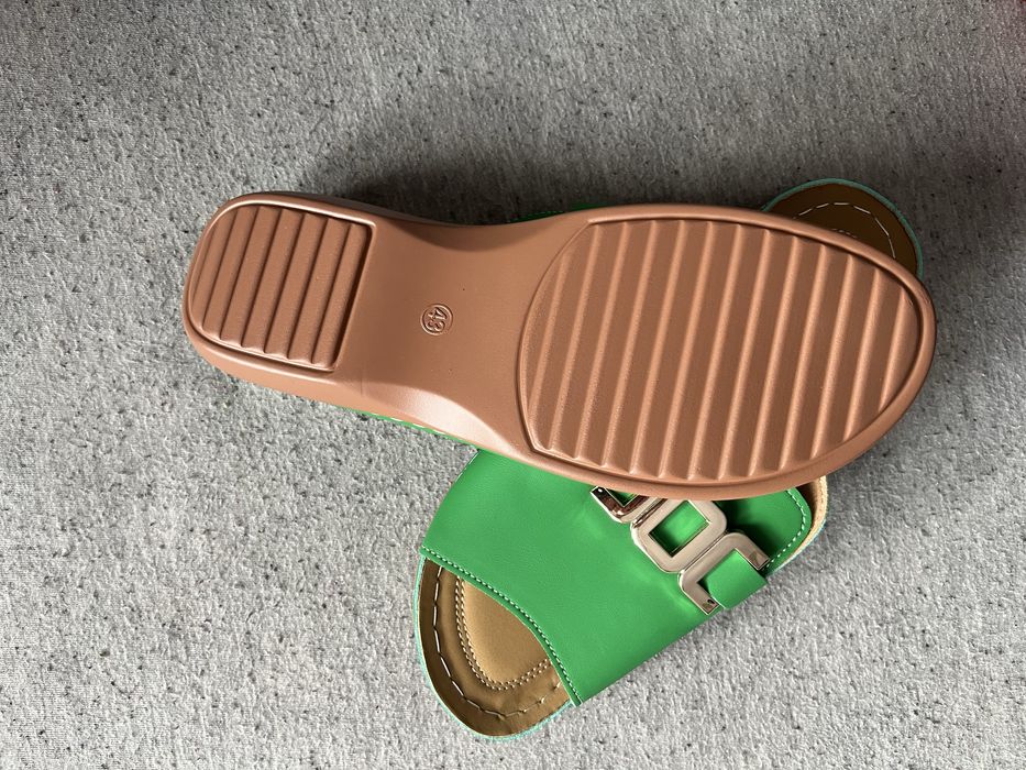 Zielone klapki damskie 26,5 cm