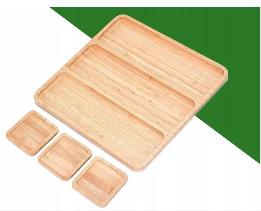 Deska Taca do serwowania serów przekąsek PATERA 33x33 cm DREWNIANA