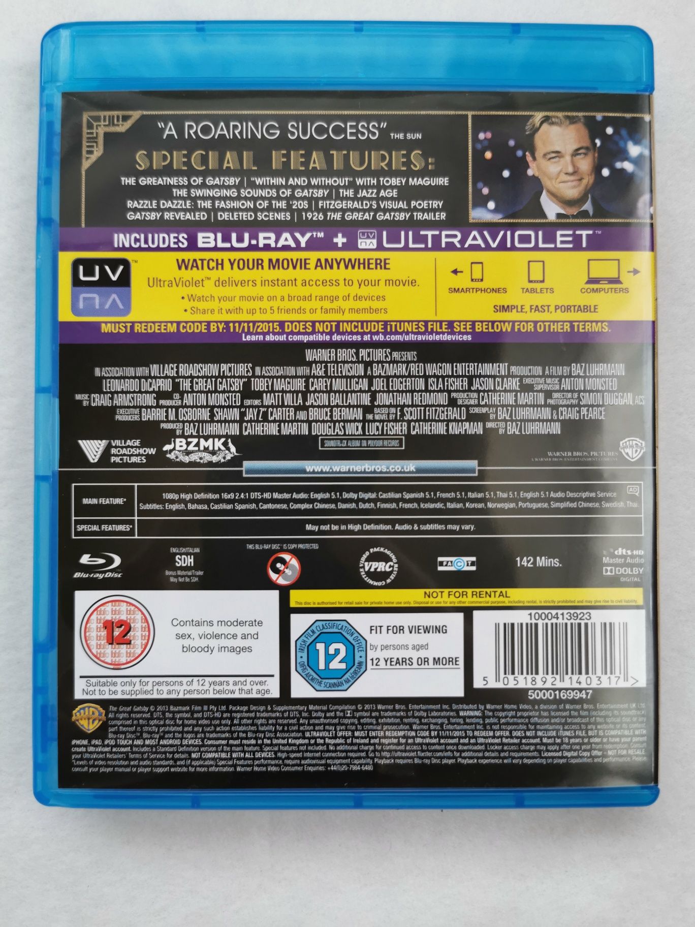 The Great Gatsby (Wielki Gatsby) Blu-ray (En) (2013) Bluray