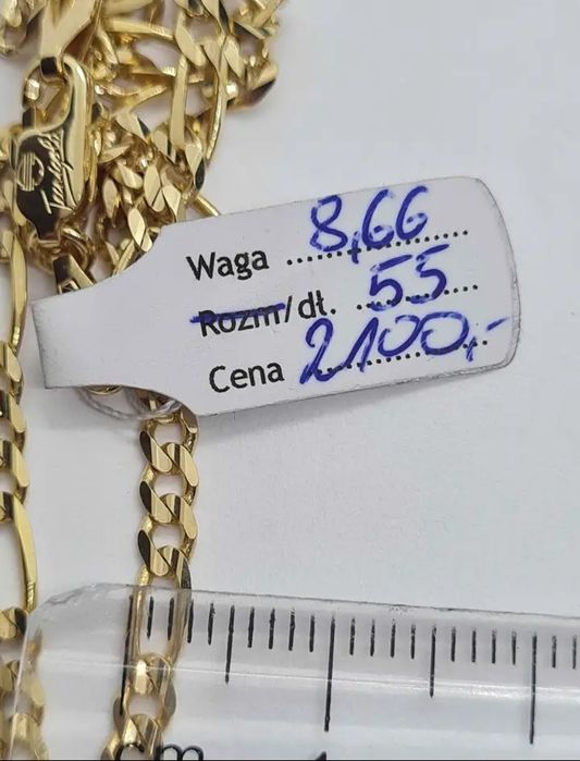 Okazja Łańczuszek Złoty Męski