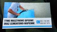 Tynki maszynowe gipsowe, gipsowe utwardzane i cementowe