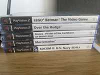 Zestaw 5 gier na PS2 Lego Batman, Mercenaries, Socom, Over The Hedge