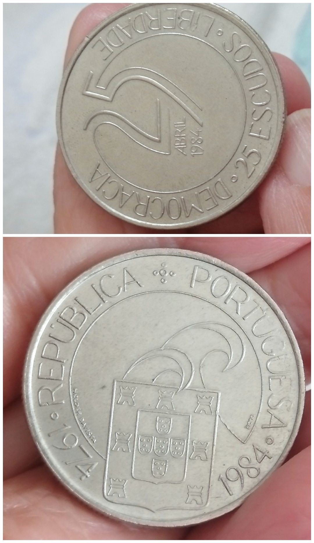 Moedas portuguesas e francesaa