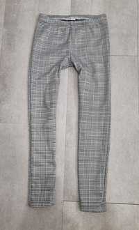 legginsy spodnie w kratkę 146/152