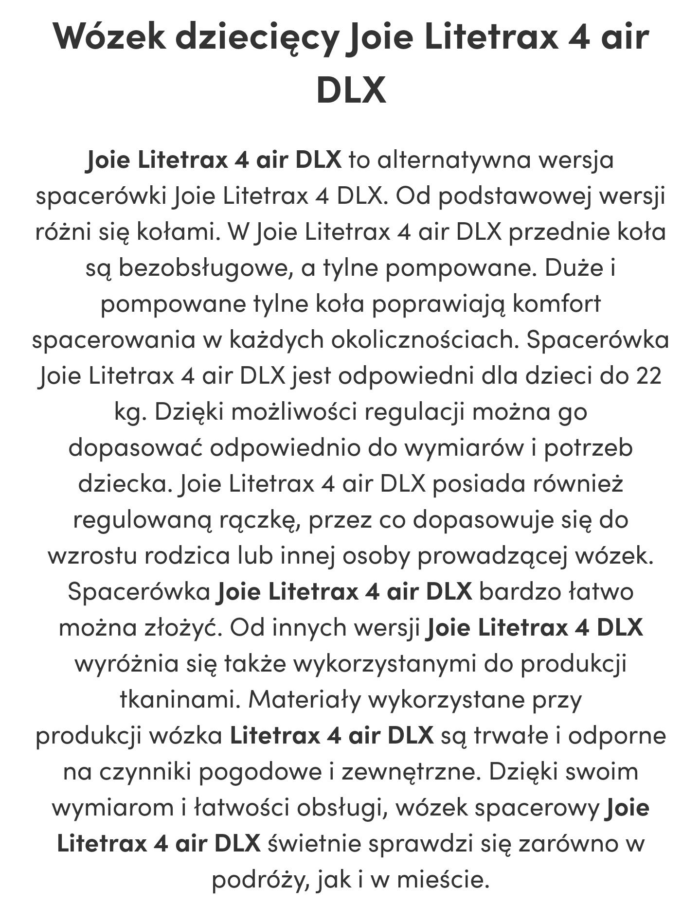 Spacerówka Joie Litetrax 4 Air DLX