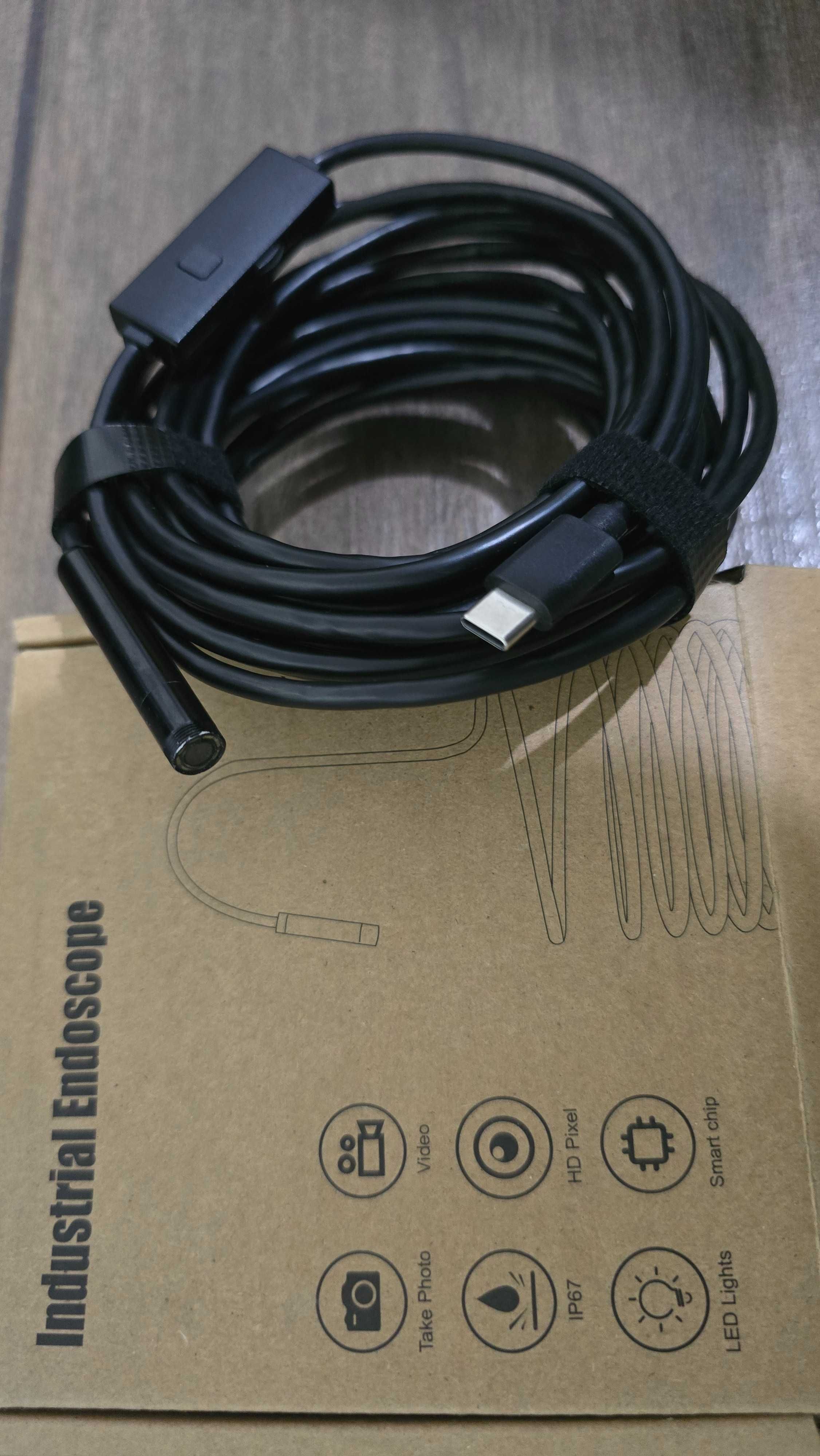Endoskop Kamera Inspekcyjna FHD LED 5 metrów 3w1 USB-C