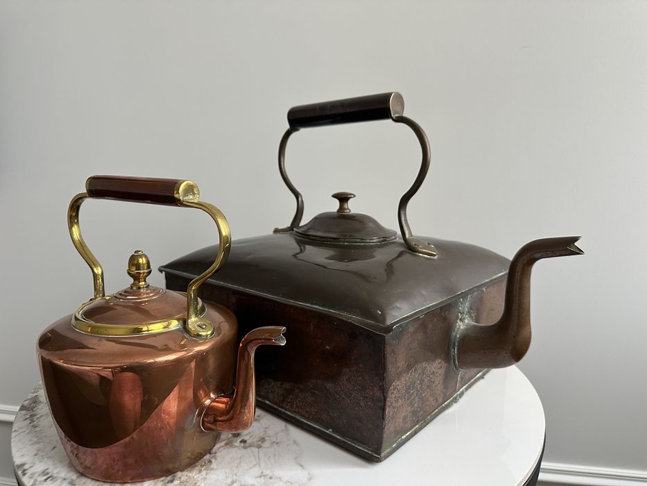 Старинный большой 9л корабельный медный чайник. 1880г.