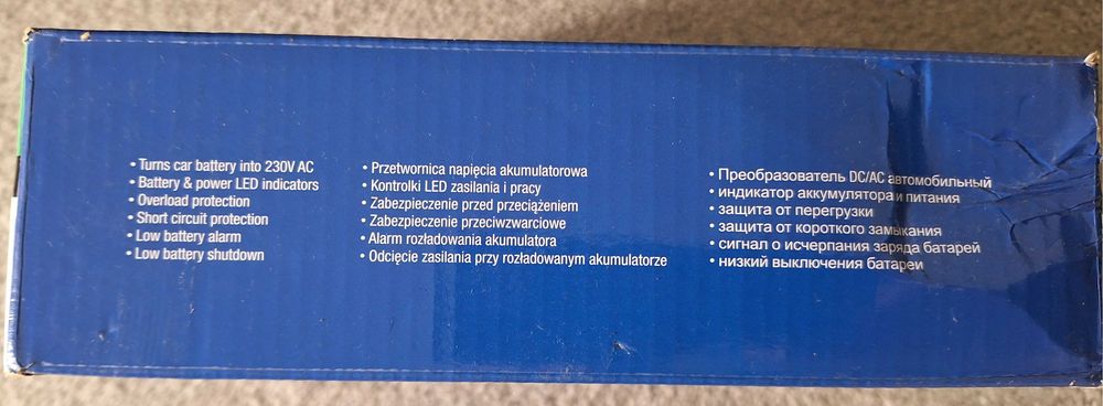 Przetwornica napięcia 12V 24V na 230V 600W zasilanie awaryjne UPS USB