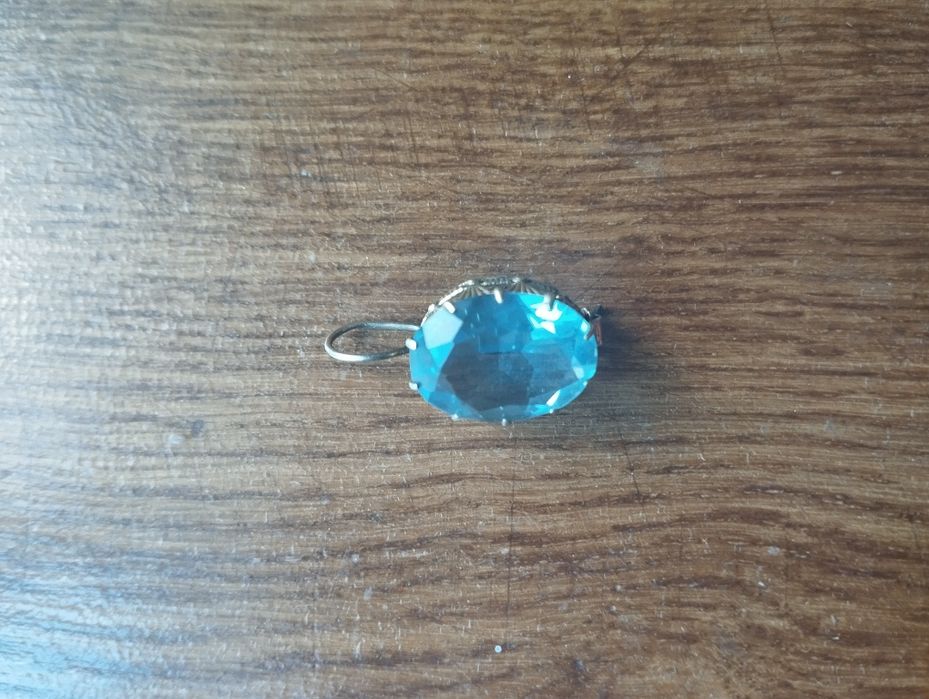 Срібна сережка в позолоті