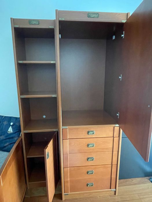 Mobília de quarto em faia, linha navy e em muito bom estado