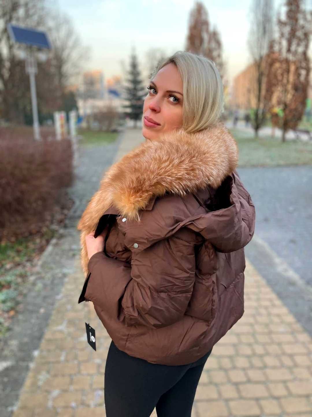 Kurtka z naturalnego futra lisa