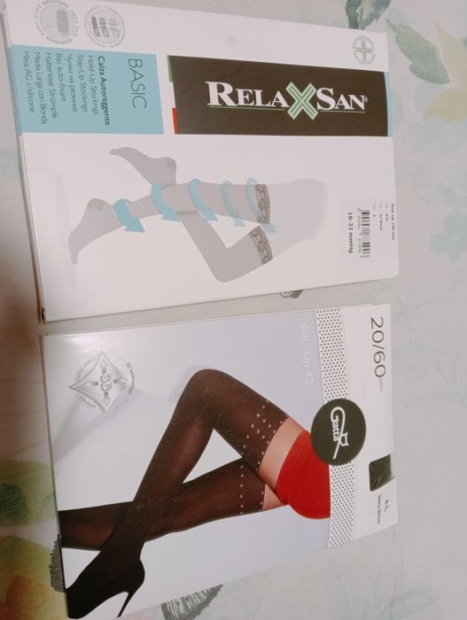 Pończochy samonośne damskie, rozmiar 4