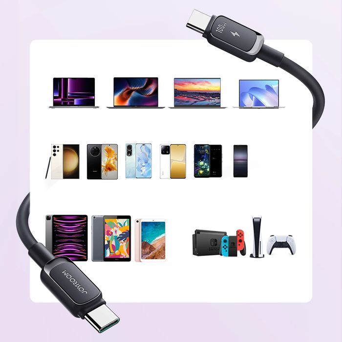Kabel USB C - USB C 100W 1,2 m Joyroom S-CC100A14 - czarny