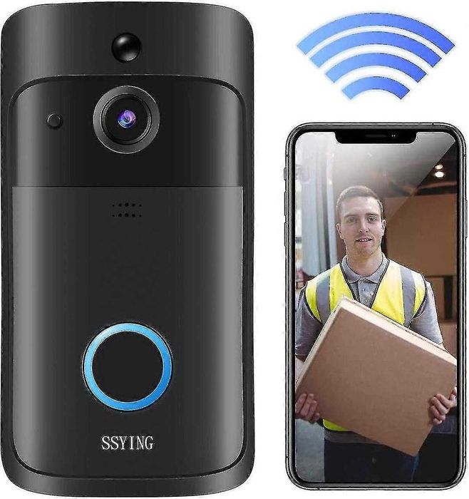 Smart WiFi Wireless Video Doorbell V5 (Black)