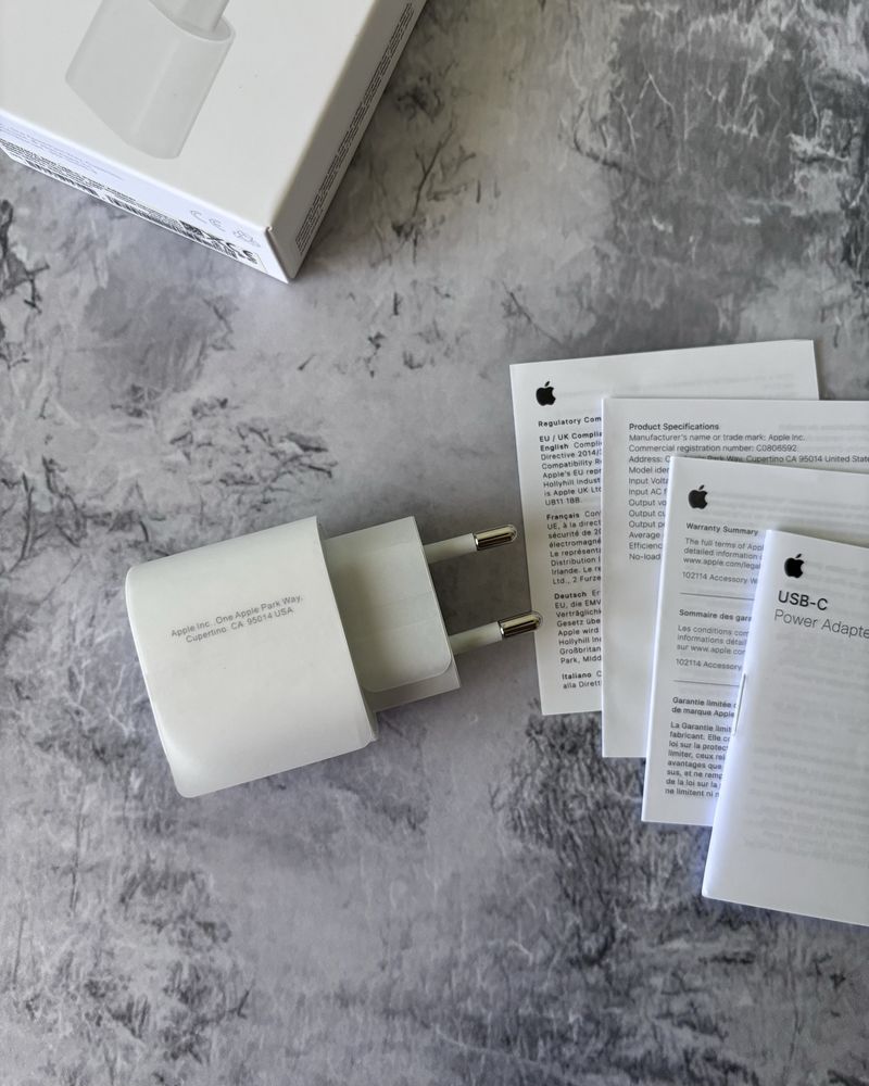 Оригінал Apple Адаптер 20W Туре-С Швидка Зарядка Блок для айфона