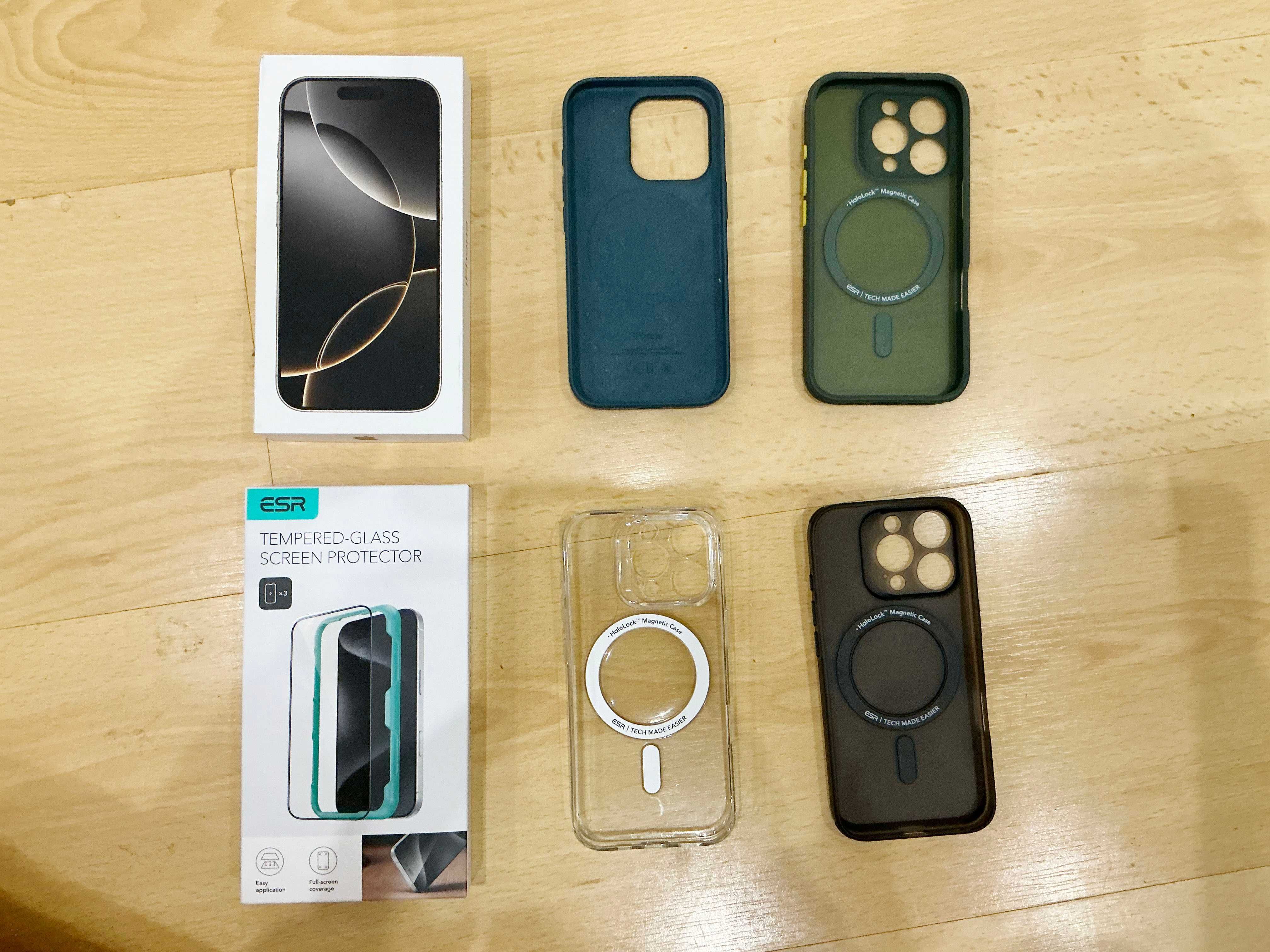 Iphone 16 Pro Titanio Natural (128GB) com acessórios