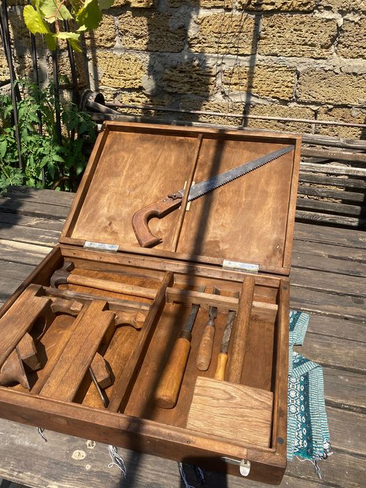 Столярный набор , инструмент для столяра НОВЫЙ ! СССР 1985 г. ДУБОВЫЙ.