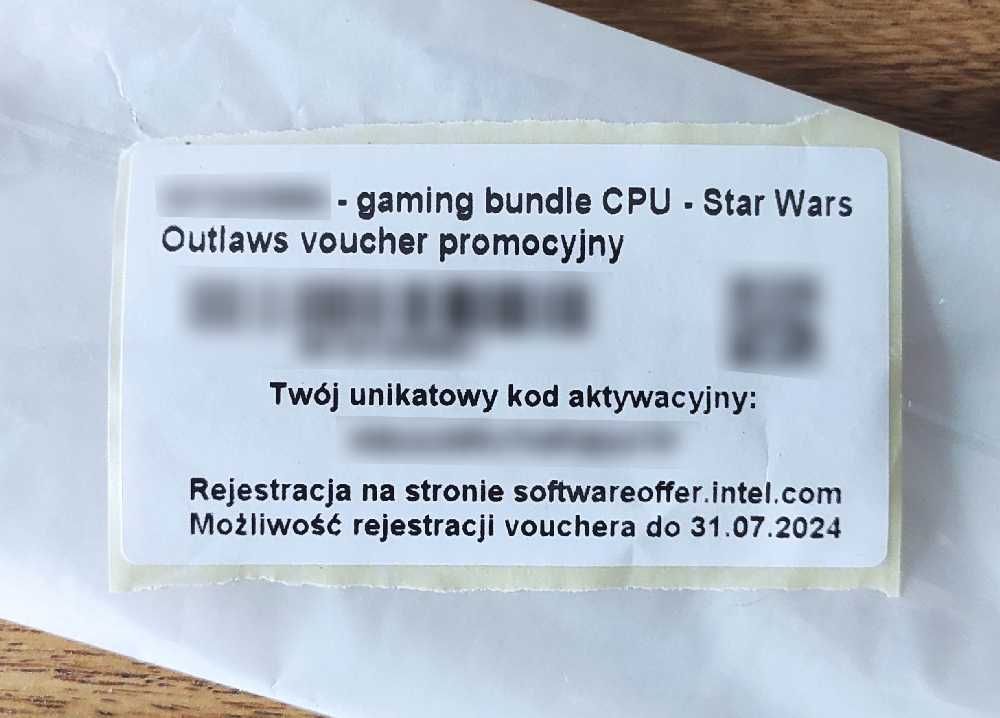 Kod aktywacyjny, voucher, gra Star Wars Outlaws