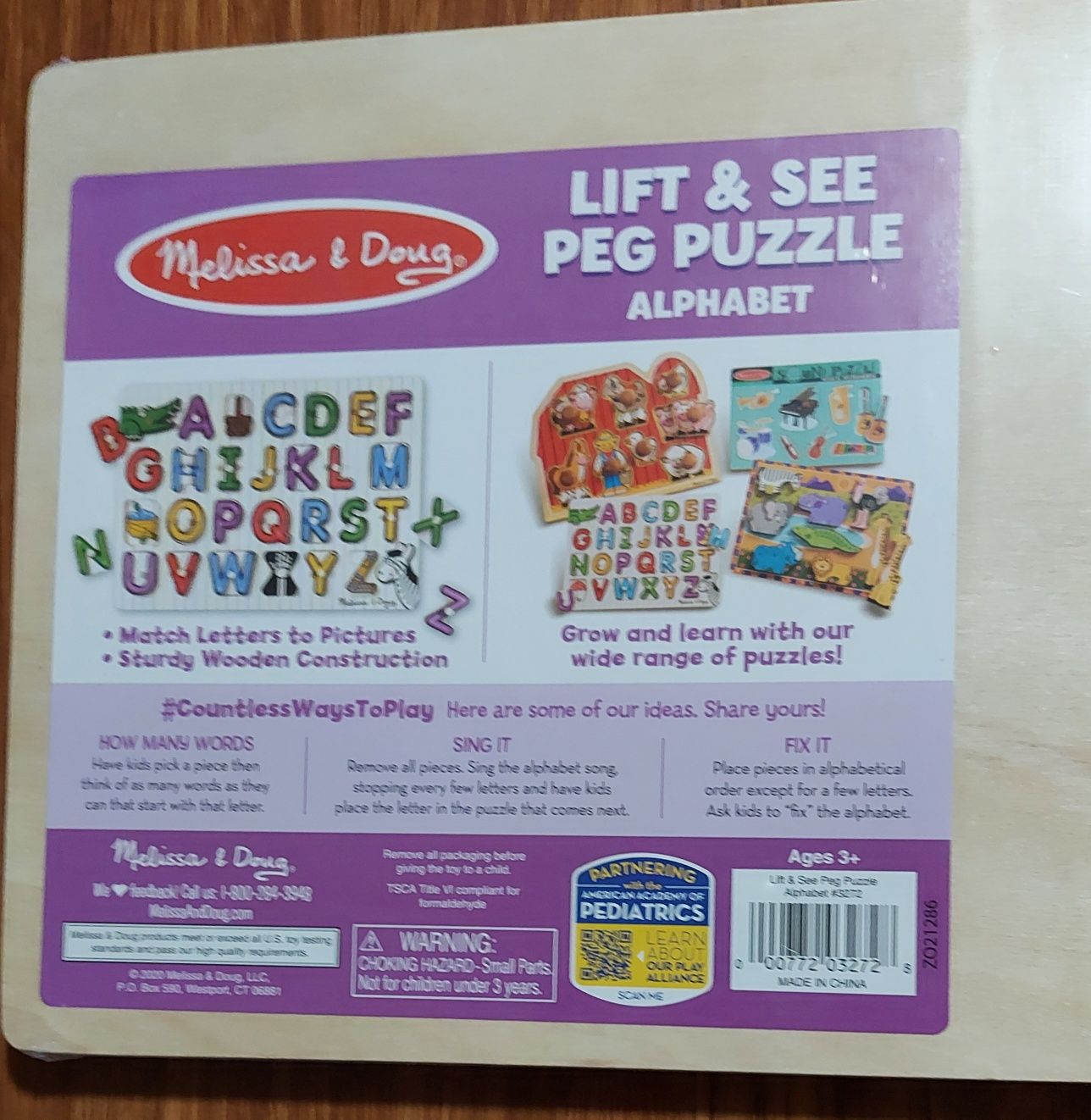 Drewniane puzzle Melissa&Doug,alfabet angielski .