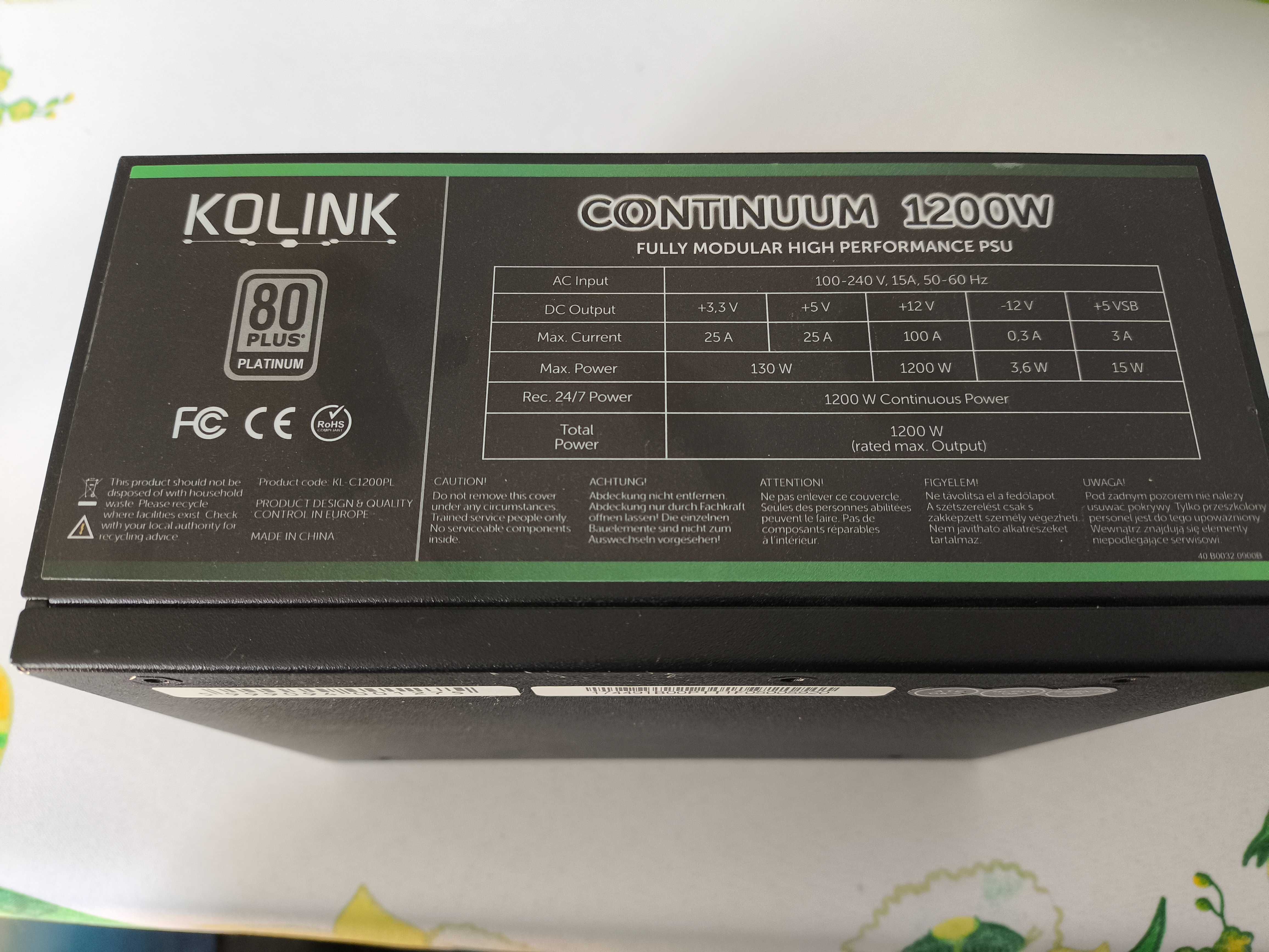 Zasilacz Kolink Continuum 1200W