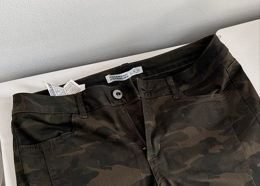 Spodnie damskie moro jeans ZARA M(38) Nowe