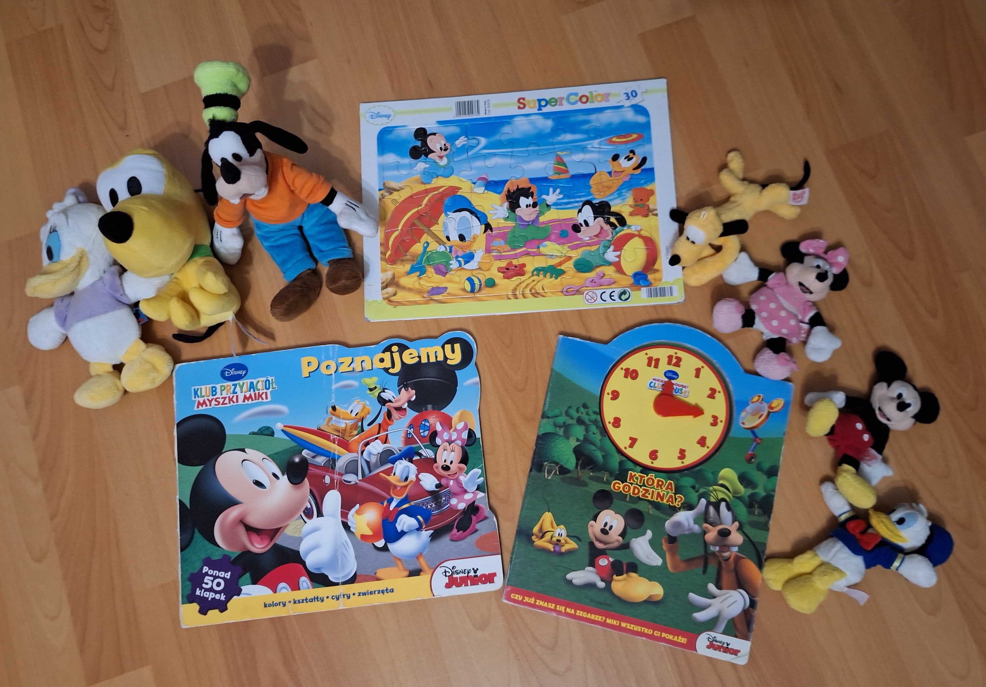 Klub Przyjaciol Myszki Miki zestaw Maskotki Puzzle Ksiazeczki