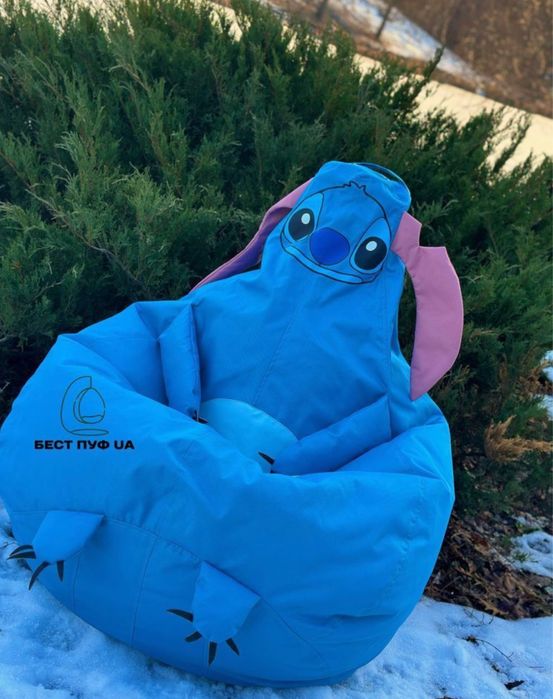 Безкаркасне крісло мішок, дитячі та великі розміри, кресло груша овал