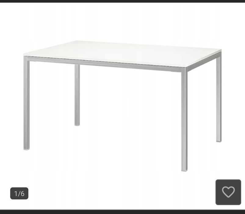 Stół szkło + aluminium 135x85